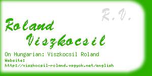 roland viszkocsil business card